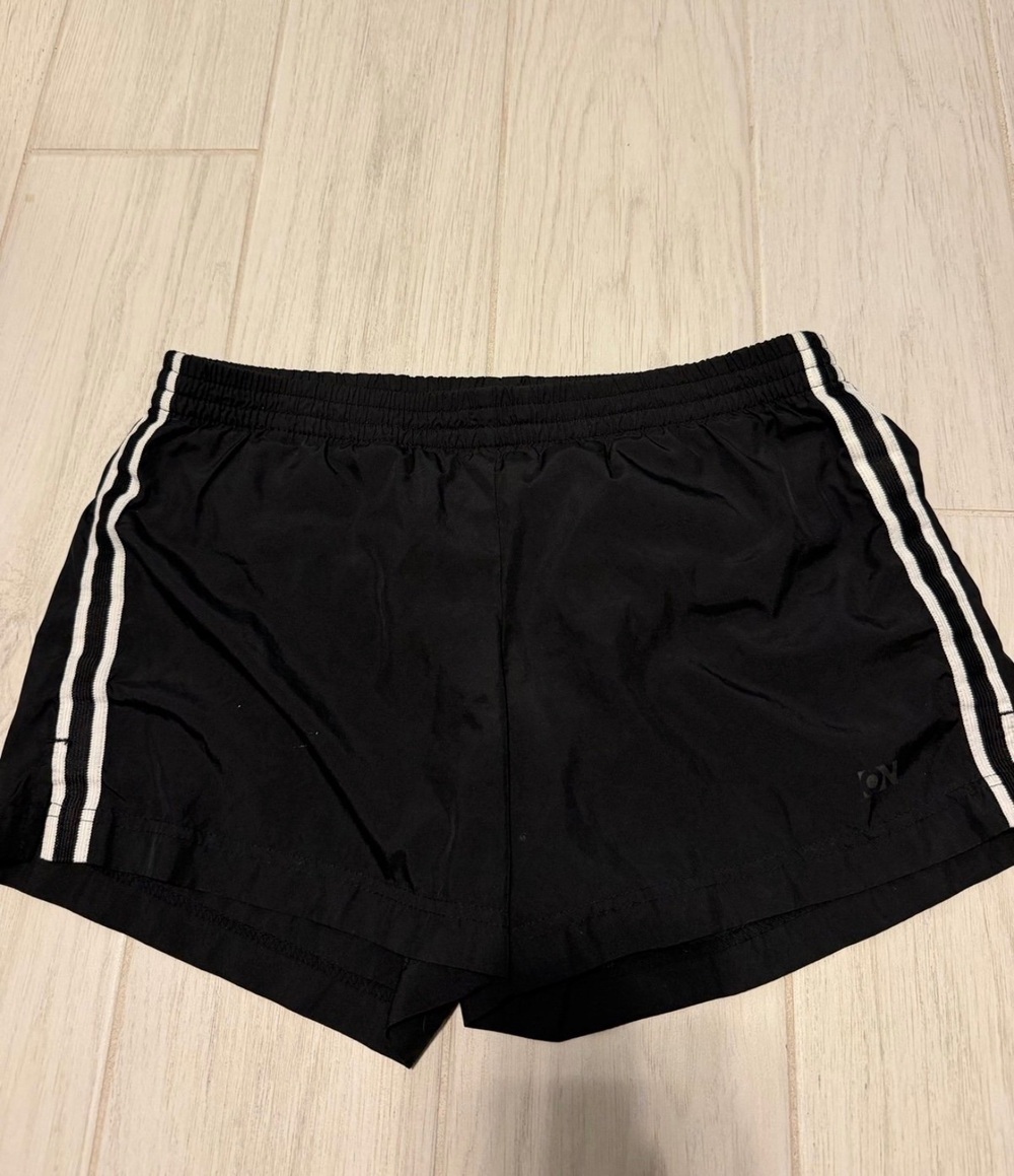 Old Navy Black Striped Athletic Running Shorts S VGUC